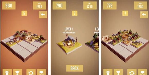 Gameplay screenshot from history 2048 pro for Android