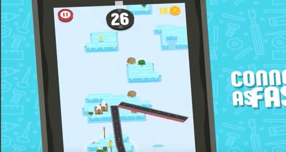 Gameplay screenshot from hardway endless road builder for Android