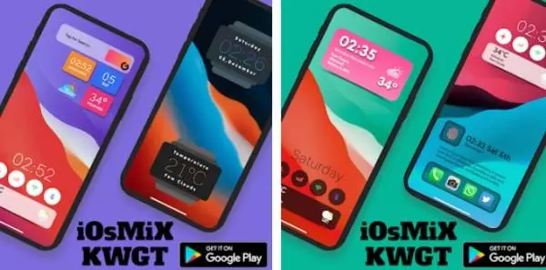 Gameplay screenshot from iosmix kwgt for Android