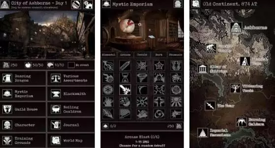 Gameplay screenshot from grim quest old school rpg for Android