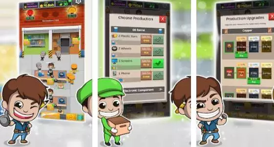 Gameplay screenshot from idle factory tycoon for Android