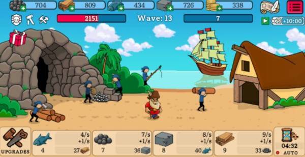 Gameplay screenshot from idle piracy tycoon for Android
