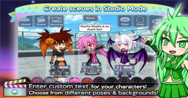 Gameplay screenshot from gacha studio anime dress up for Android