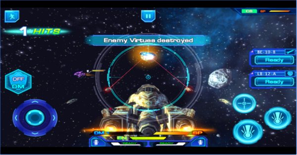Gameplay screenshot from galactic phantasy prelude for Android