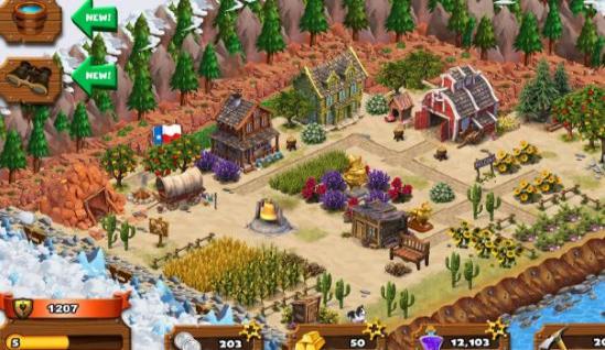 Gameplay screenshot from goldrush settlers castaway for Android