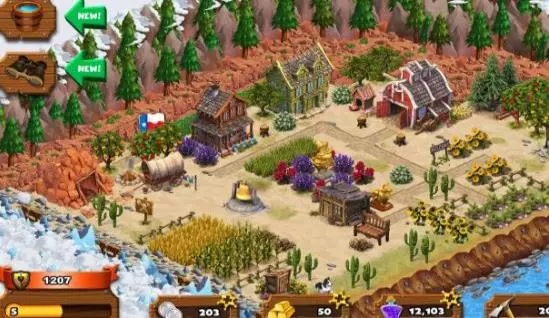 Gameplay screenshot from goldrush settlers castaway for Android