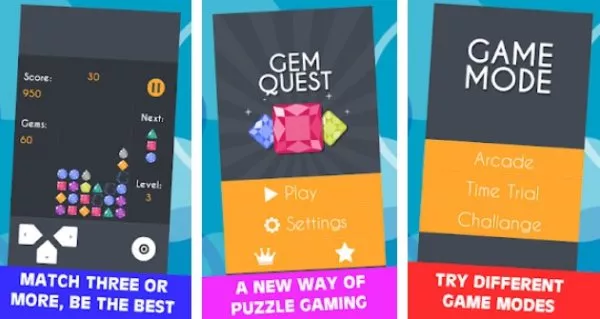 Gameplay screenshot from gem quest pro for Android