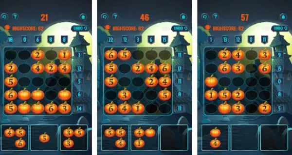 Gameplay screenshot from halloween logic game for Android