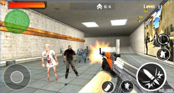 Gameplay screenshot from gun strike blood shoot for Android