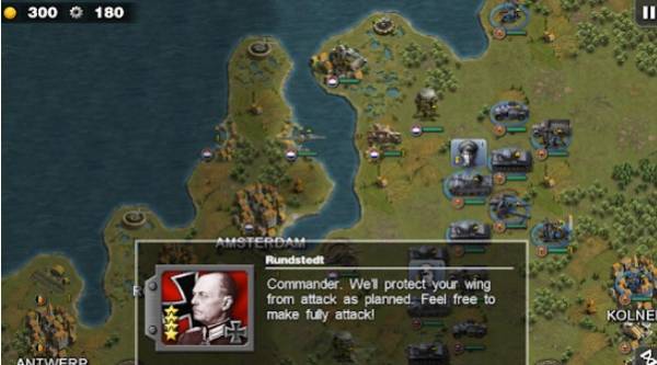 Gameplay screenshot from glory of generals for Android