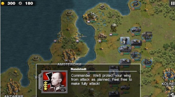 Gameplay screenshot from glory of generals for Android