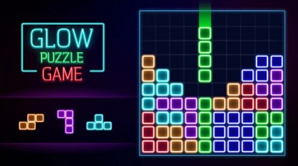 Gameplay screenshot from glow block puzzle for Android