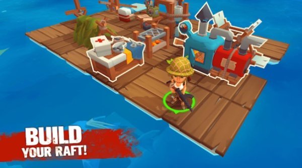 Gameplay screenshot from grand survival zombie raft survival games for Android
