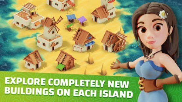 Gameplay screenshot from idle islands empire building tycoon clicker for Android
