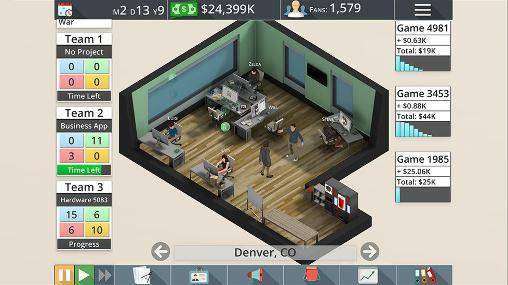 Gameplay screenshot from Game Studio Tycoon 3 for Android