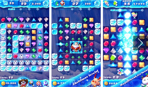 Gameplay screenshot from Ice Crush 2016 Summer Event for Android