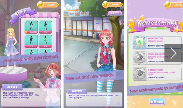 Gameplay screenshot from gabby s diary 2 love and dressup  for Android