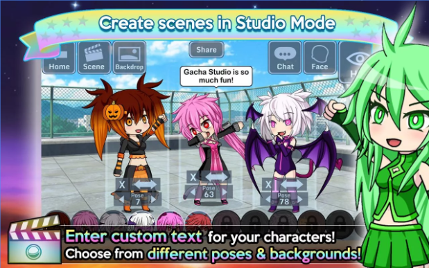 Gameplay screenshot from gacha studio anime dress up for Android
