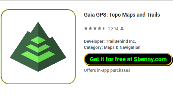 Cartes géographiques de Gaia Gps et Trails