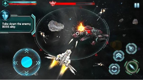 Gameplay screenshot from galaxy strike 3d for Android