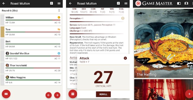 Gameplay screenshot from game master 5th edition for Android