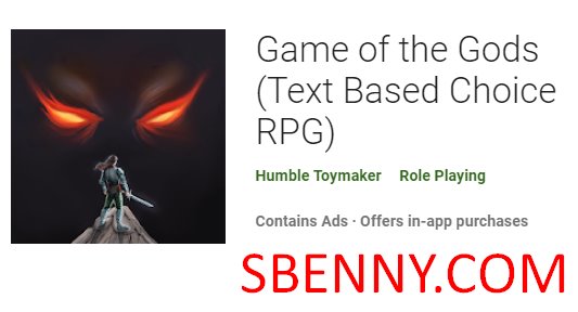 game of the gods text based choice rpg