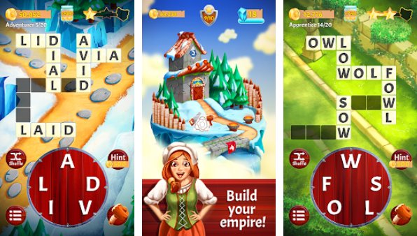 Gameplay screenshot from game of words cross and connect for Android