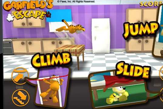 Gameplay screenshot from garfield s escape premium for Android