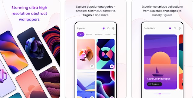 Gameplay screenshot from gazeo abstract wallpapers for Android