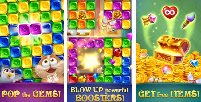 Gameplay screenshot from gem blast magic match puzzle for Android