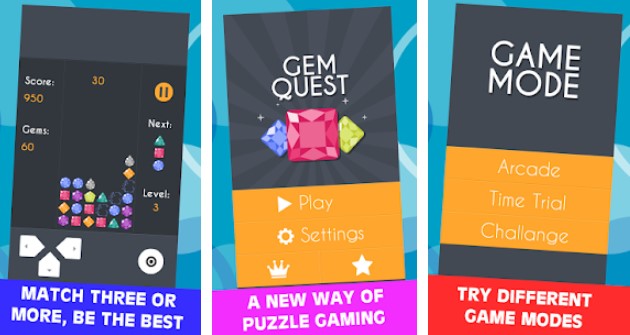 Gameplay screenshot from gem quest pro for Android
