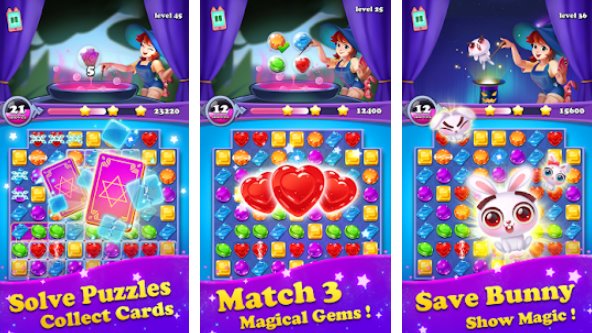 Gameplay screenshot from gems witch for Android