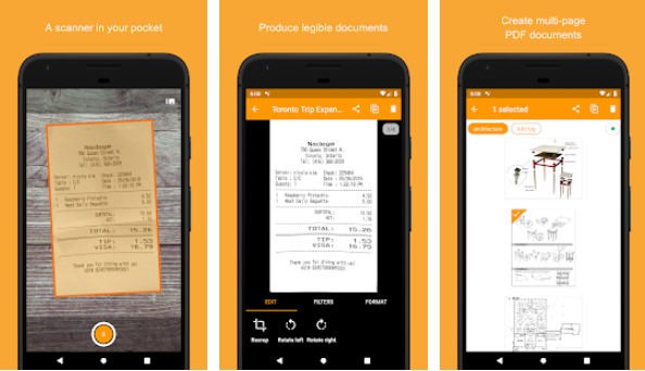 Gameplay screenshot from genius scan pdf scanner for Android