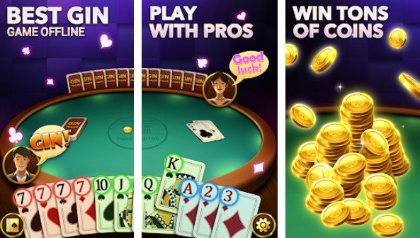 Gameplay screenshot from gin rummy free gin rummy card game plus offline for Android