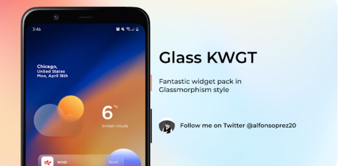 适用于 kwgt 的玻璃 MOD APK Android