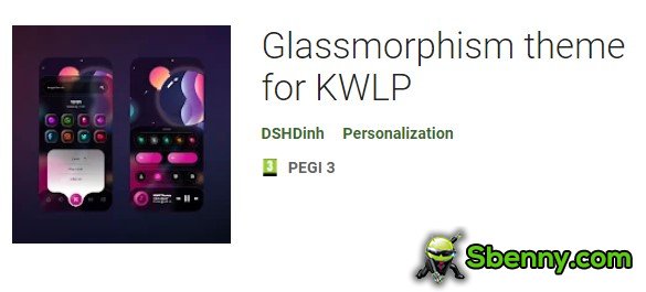 Glasmorphismus-Thema für kwlp
