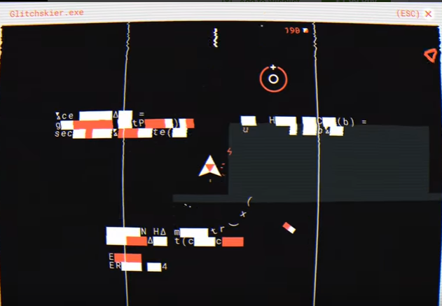 Gameplay screenshot from glitchskier for Android