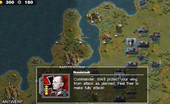 Gameplay screenshot from glory of generals hd for Android