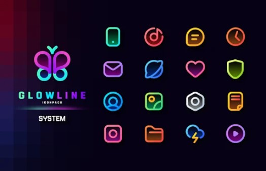 Glowline Icon Pack MOD APK Android