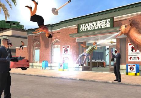Gameplay screenshot from goat simulator payday for Android
