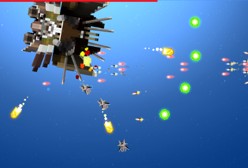 Gameplay screenshot from gold flower bullet hell shooter for Android