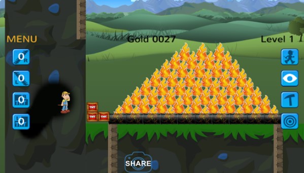 Gameplay screenshot from gold miner rescue premium for Android