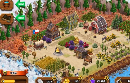 Gameplay screenshot from goldrush settlers castaway for Android