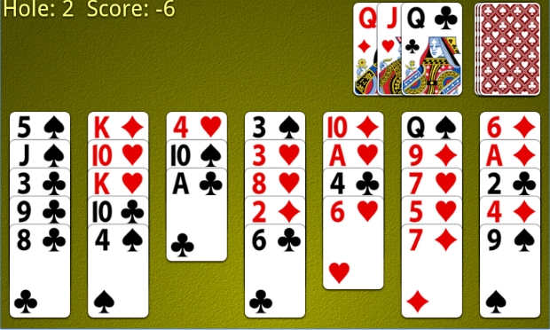 Gameplay screenshot from golf solitaire for Android