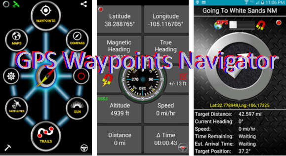 Navigatore dei waypoint gps