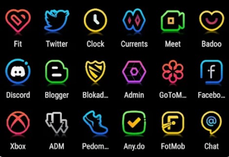 Gameplay screenshot from gradients icon pack for Android