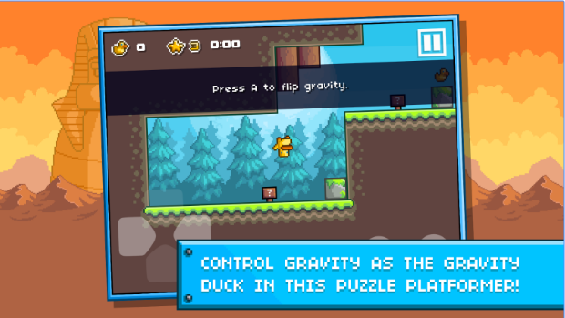 Gameplay screenshot from gravity duck islands for Android