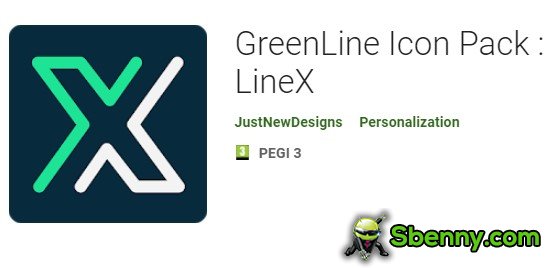 pacote de ícones da linha verde linex