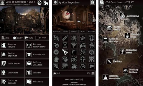 Gameplay screenshot from grim quest old school rpg for Android