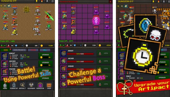 Gameplay screenshot from grow heroes vip idle rpg for Android